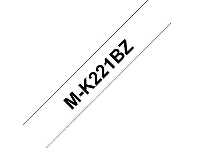 Tape P-Touch M-K221 9mm zwart op wit