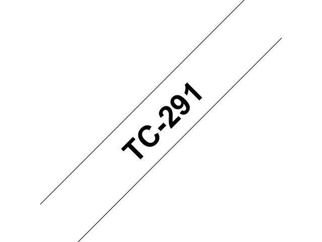 Tape P-Touch TC-291 9mm zwart op wit