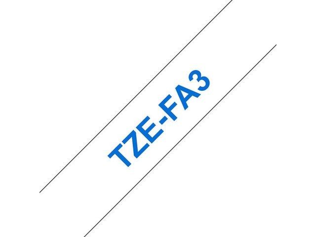 Tape P-Touch textiel TZ 12mm blauw/wit