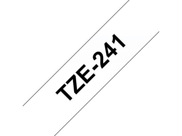 Tape P-Touch TZ-241 18mm zwart op wit