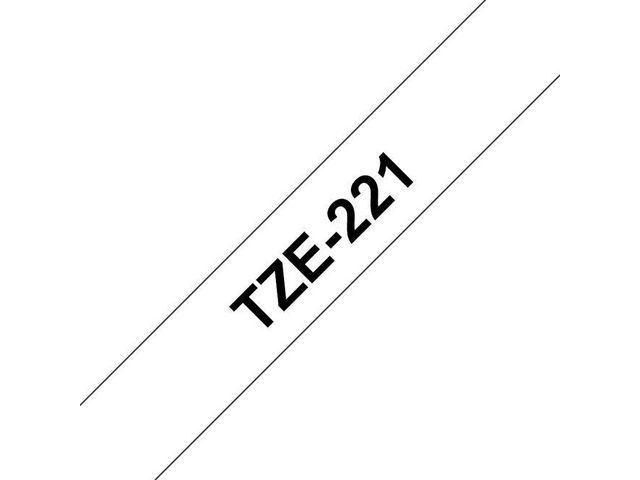 Tape P-Touch TZ-221 9mm zwart op wit