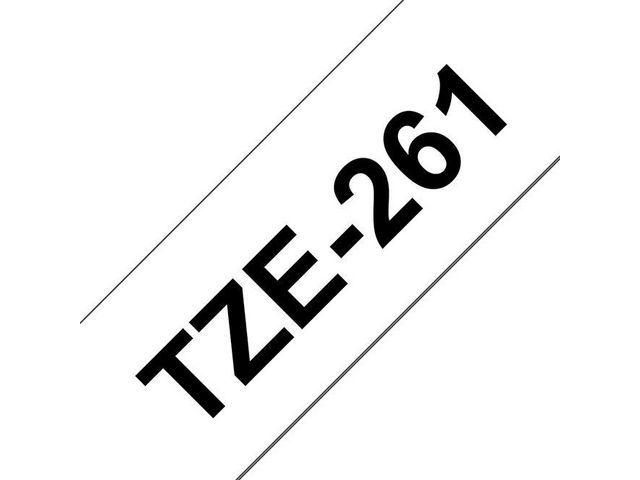 Tape P-Touch TZ261 36mm zwart/wit