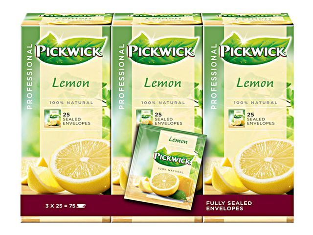 Pickwick Professional Lemon, theezakjes, doos, 38 g (pak 75 stuks)