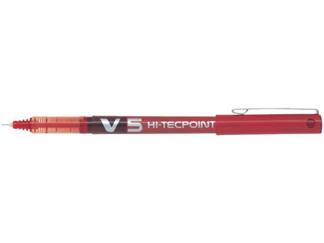 Pilot Rolschrijver Hi-Tecpoint V5 0,3 mm, rood (pak 12 stuks)