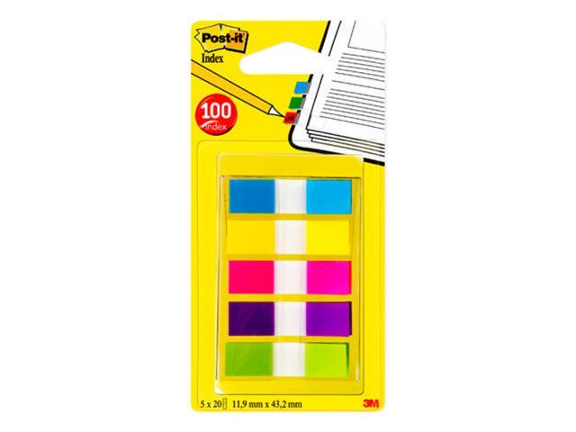 Index Post-It Mini neon kleuren/set5x20