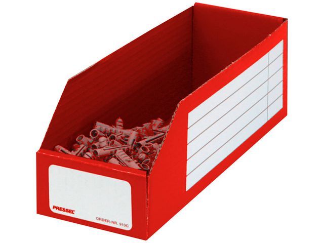 Pressel Open Voorraaddoos, 305 x 200 x 110mm, rood (pak 20 stuks)