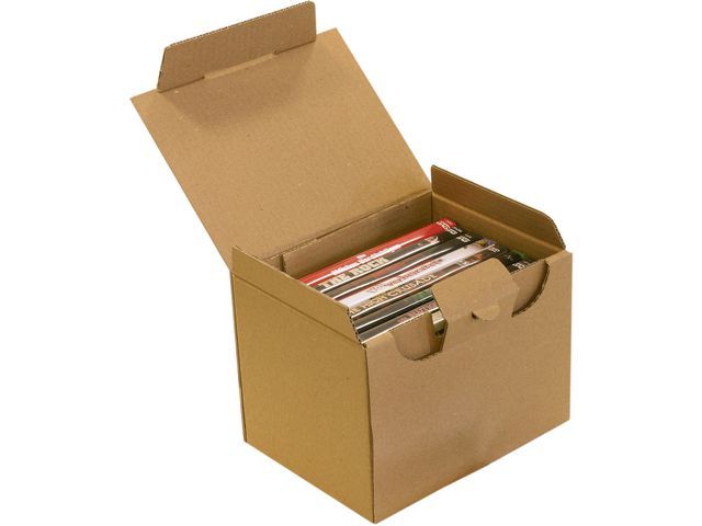 Pressel Postpakketdoos, 185 x 100 x 30mm, bruin (pak 25 stuks)