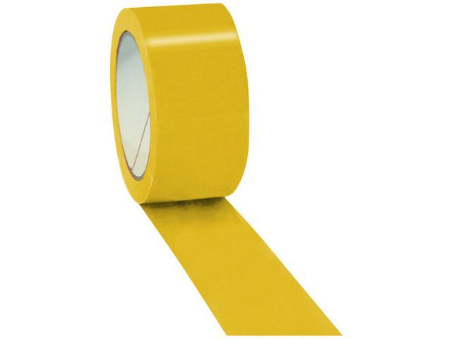 Pressel Verpakkingstape 50mm x 66m PVC, geel (pak 6 x 66 meter)