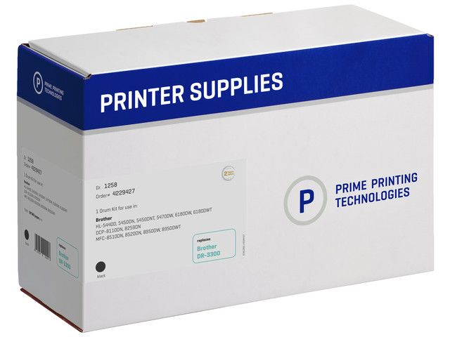 PRIME PRINTING TECHNOLOGIES Prime Printing 1258 - zwart - tonercartridge ( equivalent aan: Brother DR3300 )