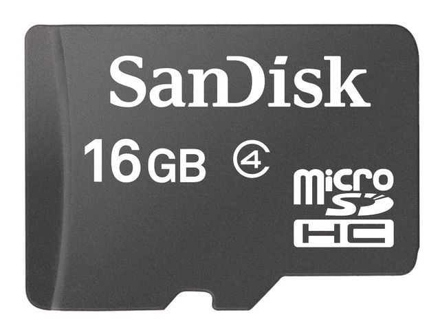 SanDisk MicroSDHCu2122 kaart (zonder adapter) 16 GB