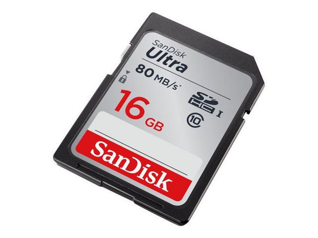 SanDisk Ultra SDHC 16 GB flashgeheugenkaart