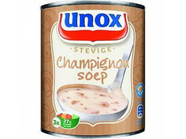 Soep Unox champignon 0,8L blik/ds 12