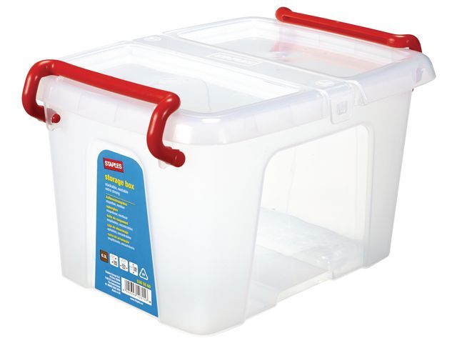 Staples Opbergboxen 6,3 liter, transparant