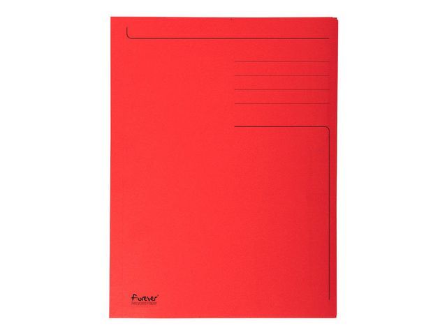 Stofklepmap folio 280g 3-kl rood/pk50