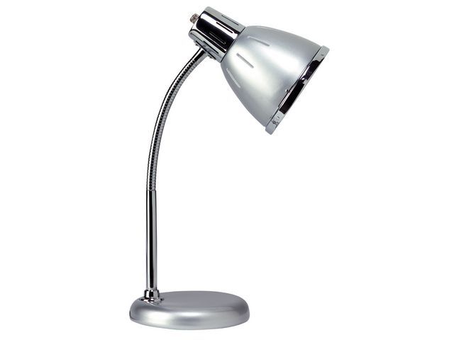 Unilux Bureaulamp Unilux LED Flexio grijs LED verlichting, Vermogen: 8W, Energie-efficiu00ebntieklasse A+, Levensduur: 30 000 uur, Kabel van 2 meter, Aan/uit knop, Kleur grijs