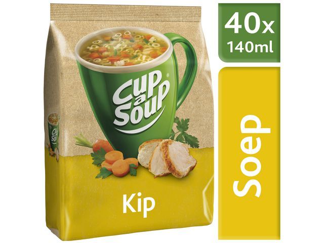 Soep Cup-a-soup kippen 40port/pk 404g