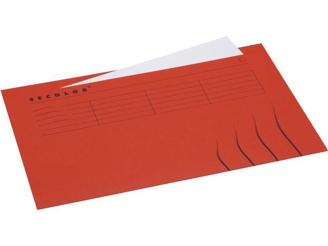 Vouwmap Secolor tab folio rood/ds 250