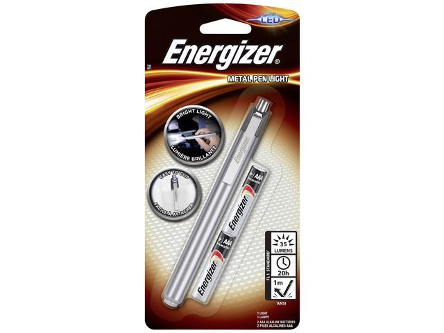 Zaklamp Energizer metaal pen 2xAAA incl.